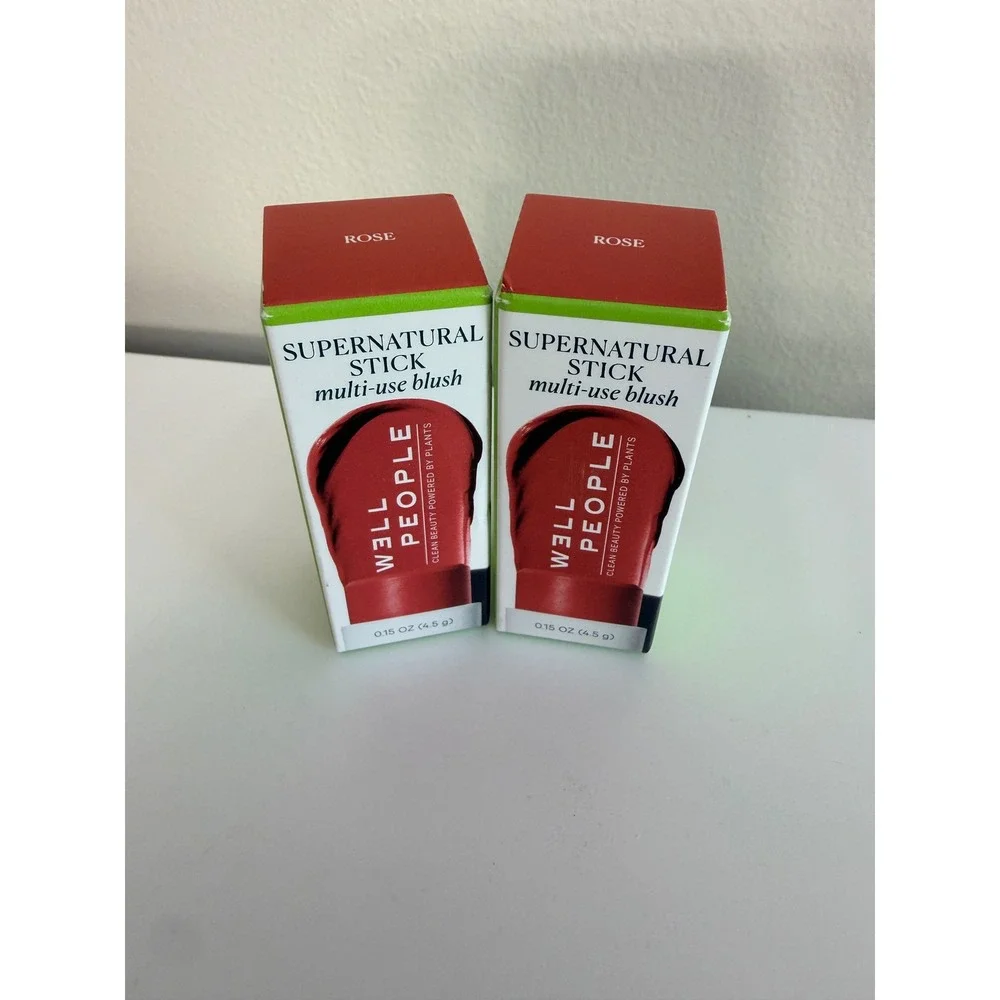 Well People Supernatural Stick Blush Women 0.15oz Rose 2pk Clean Beauty NWT